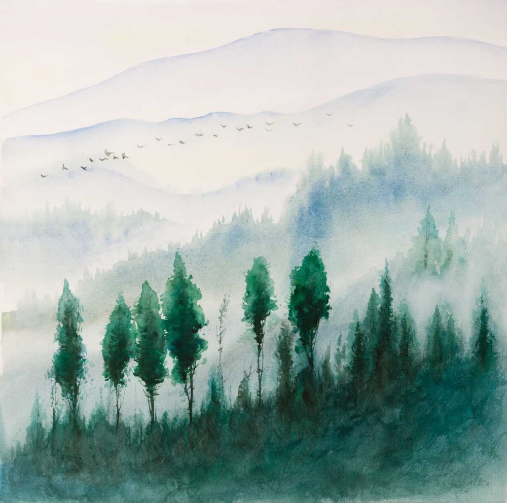 Landscape in watercolor art print by Atelier B Art Studio for $57.95 CAD