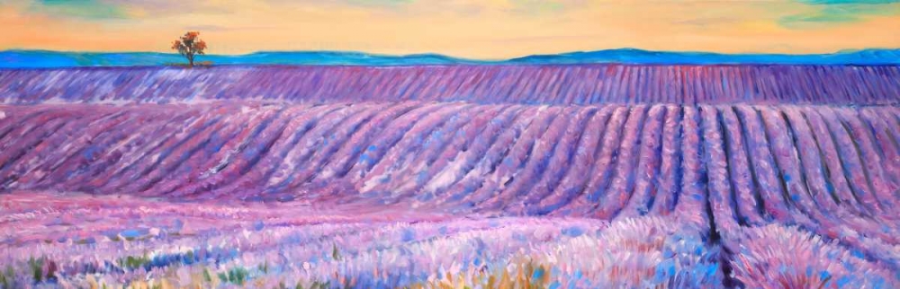 Landscape of a Field of Lavender art print by Atelier B Art Studio for $57.95 CAD