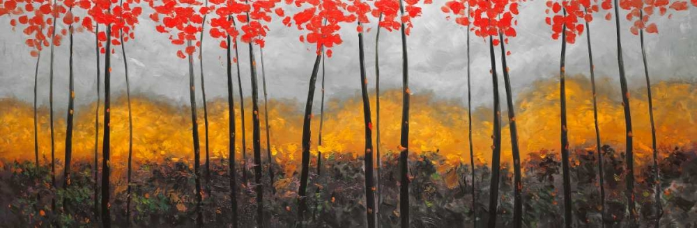 Abstract Autumn Trees art print by Atelier B Art Studio for $57.95 CAD