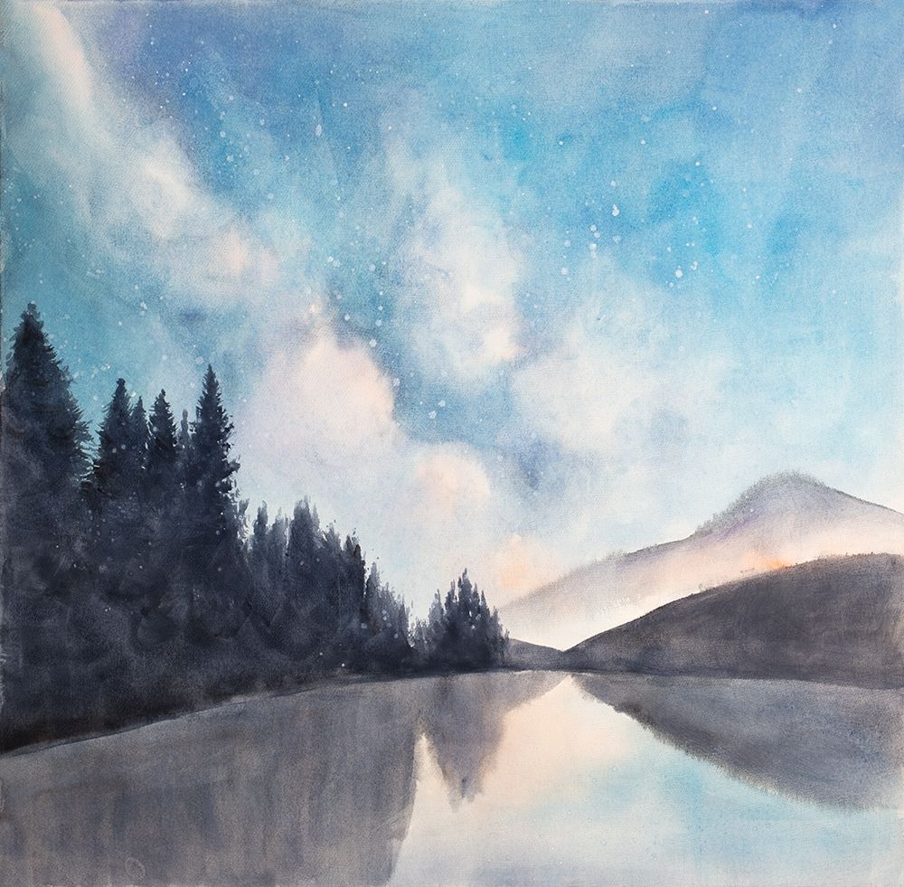 LAKEVIEW BY NIGHT art print by Atelier B Art Studio for $57.95 CAD