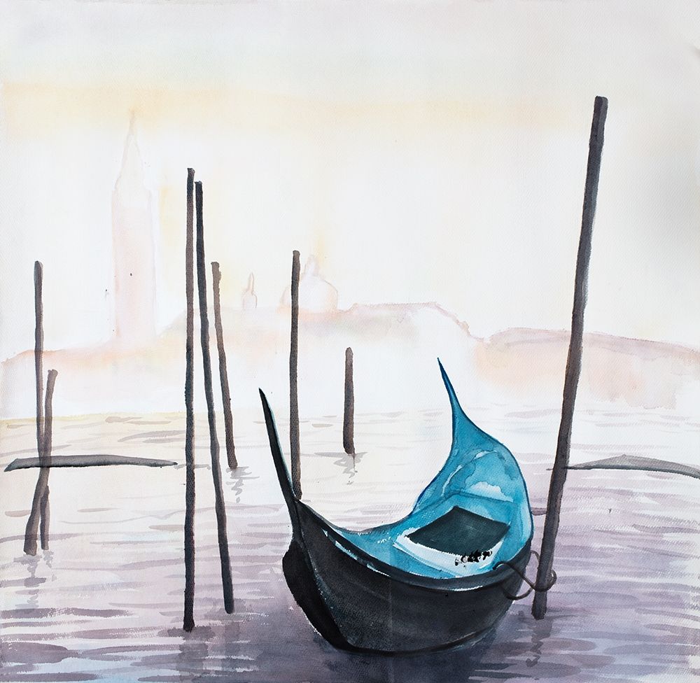 GONDOLA IN VENICE art print by Atelier B Art Studio for $57.95 CAD