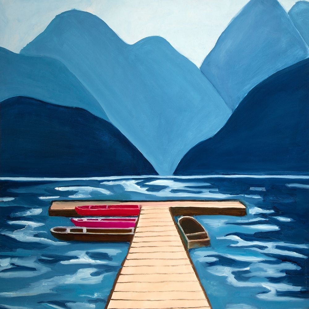 LAKE, QUAI and MOUNTAINS art print by Atelier B Art Studio for $57.95 CAD