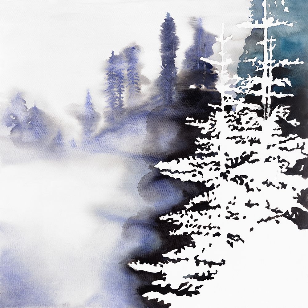 SILHOUETTE OF A FOREST art print by Atelier B Art Studio for $57.95 CAD