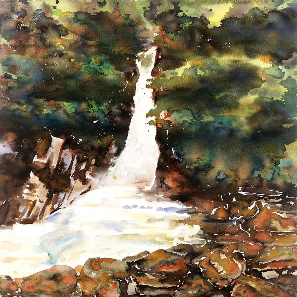 WATERCOLOR WATERFALLS art print by Atelier B Art Studio for $57.95 CAD