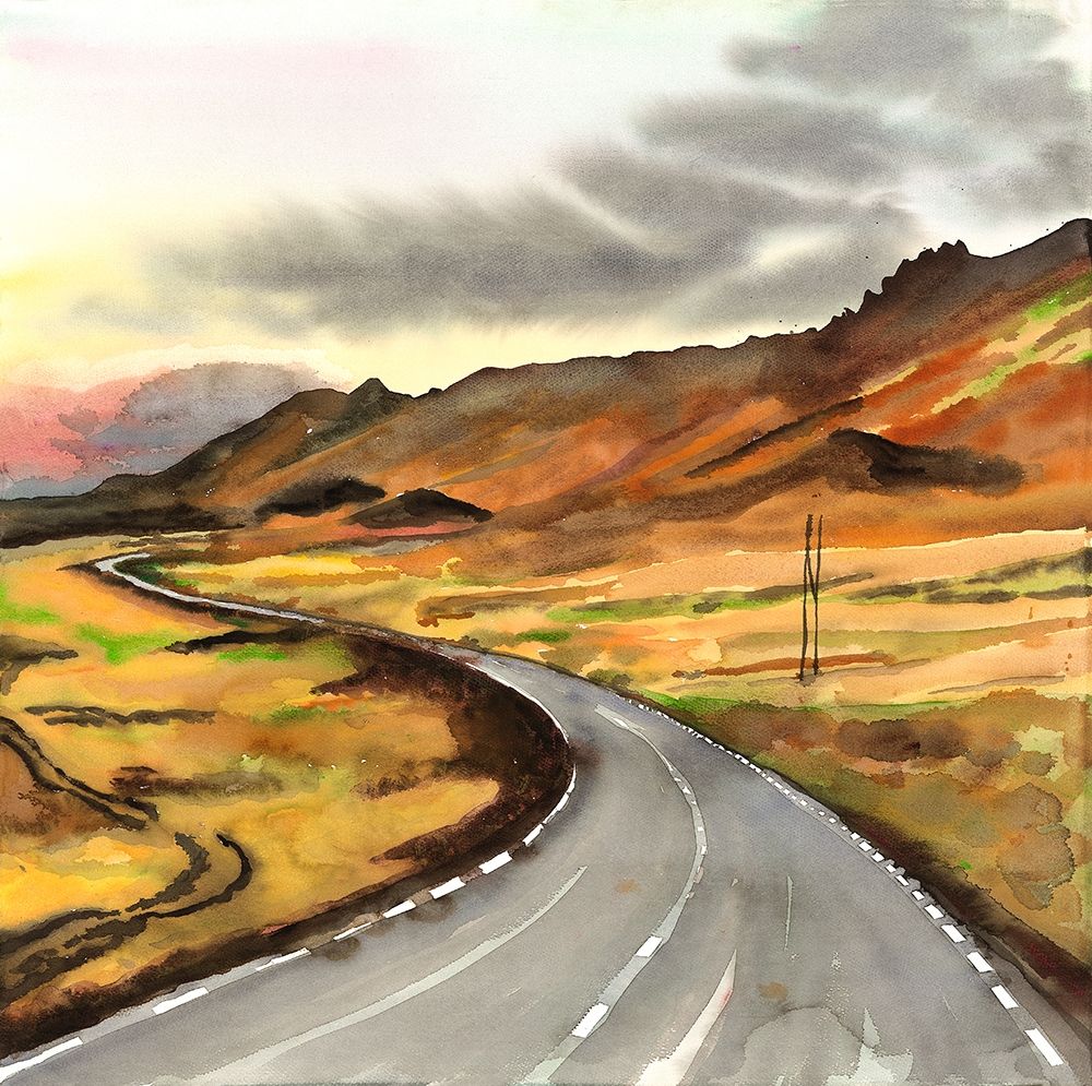 ON THE ROAD IN ICELAND art print by Atelier B Art Studio for $57.95 CAD