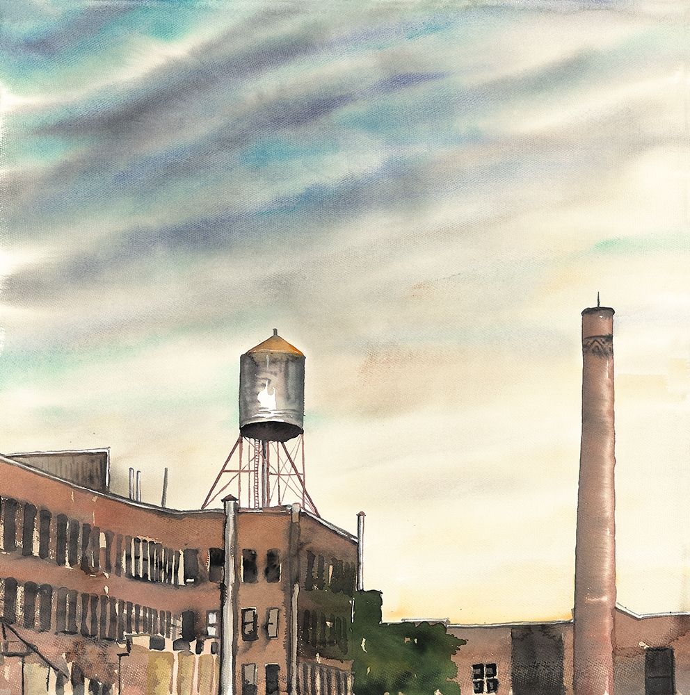 WATER TOWER IN NEW-YORK art print by Atelier B Art Studio for $57.95 CAD