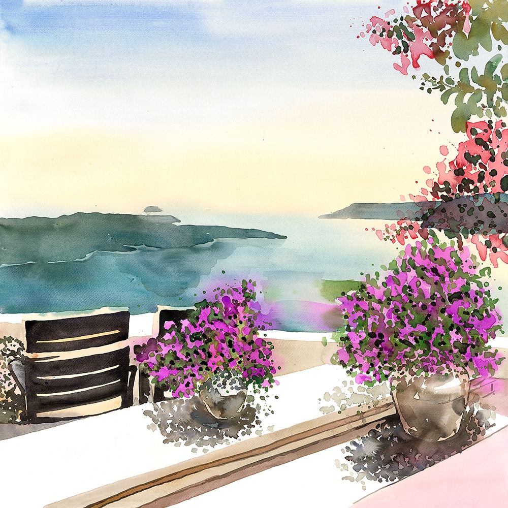 MEDITERRANEAN SEA VIEW art print by Atelier B Art Studio for $57.95 CAD