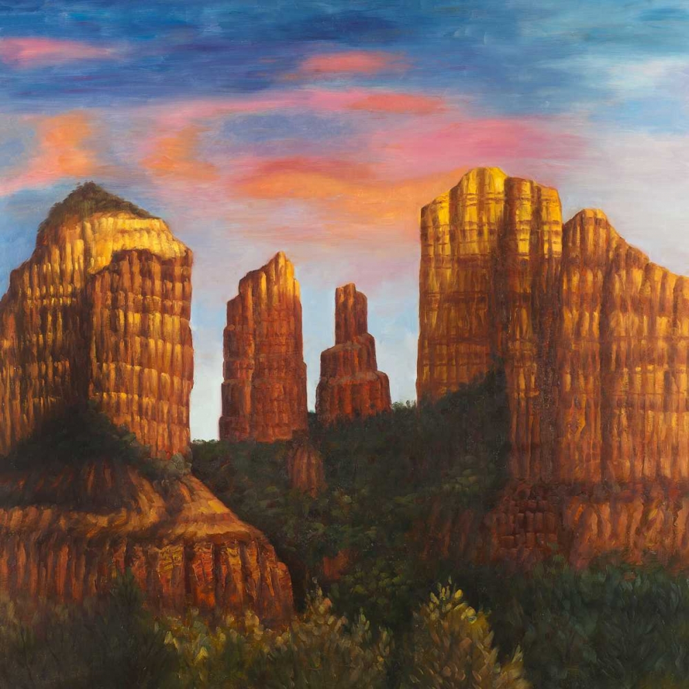 Cathedral Rock in Arizona art print by Atelier B Art Studio for $57.95 CAD