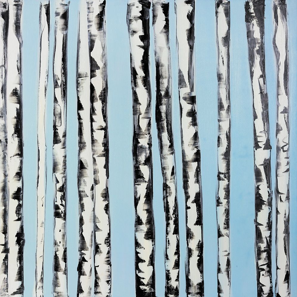 BIRCHES ON A CLEAR SKY art print by Atelier B Art Studio for $57.95 CAD