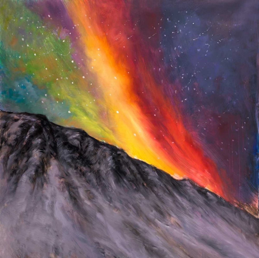 Aurora Borealis in the Mountain art print by Atelier B Art Studio for $57.95 CAD