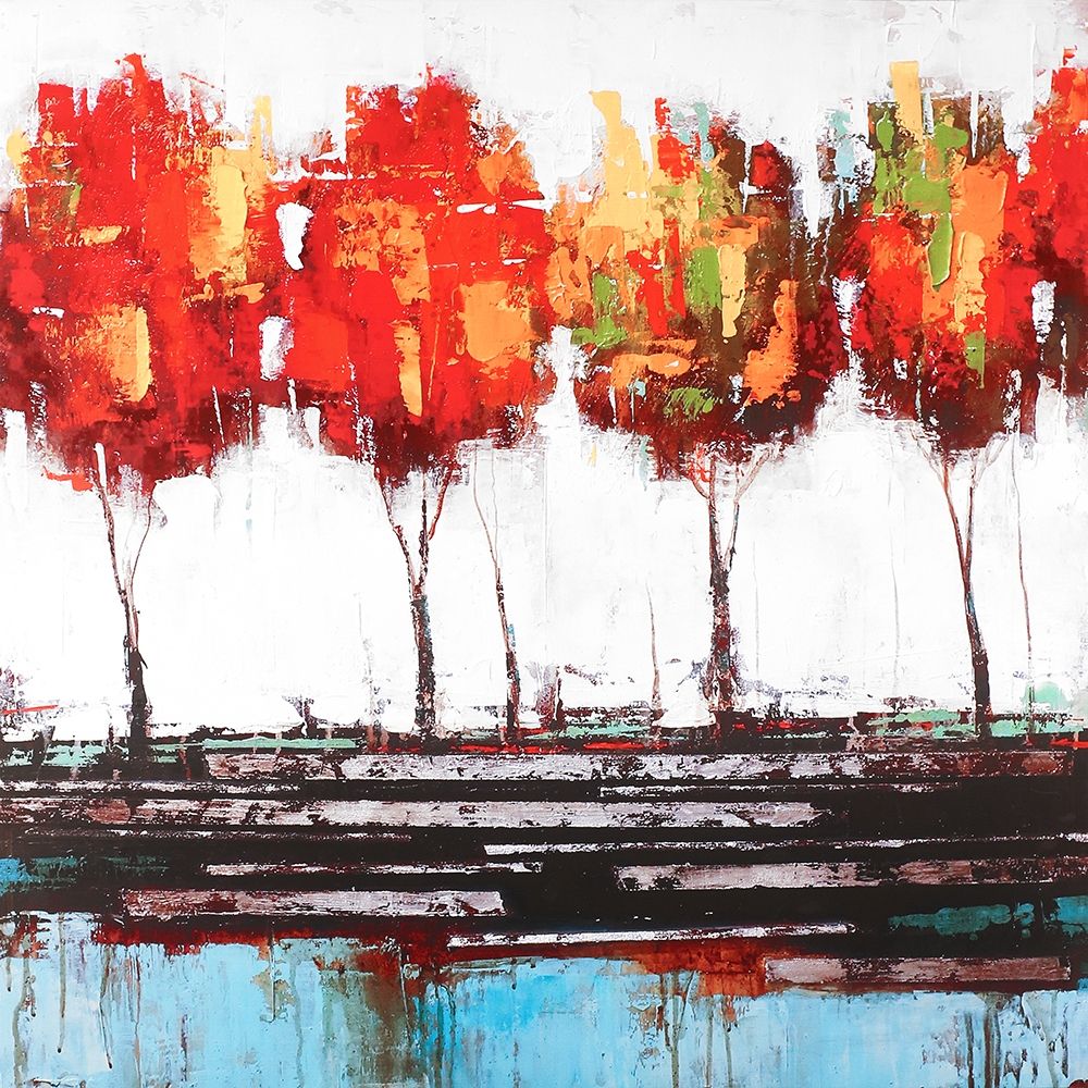 ABSTRACT INDUSTRIAL STYLE TREES art print by Atelier B Art Studio for $57.95 CAD