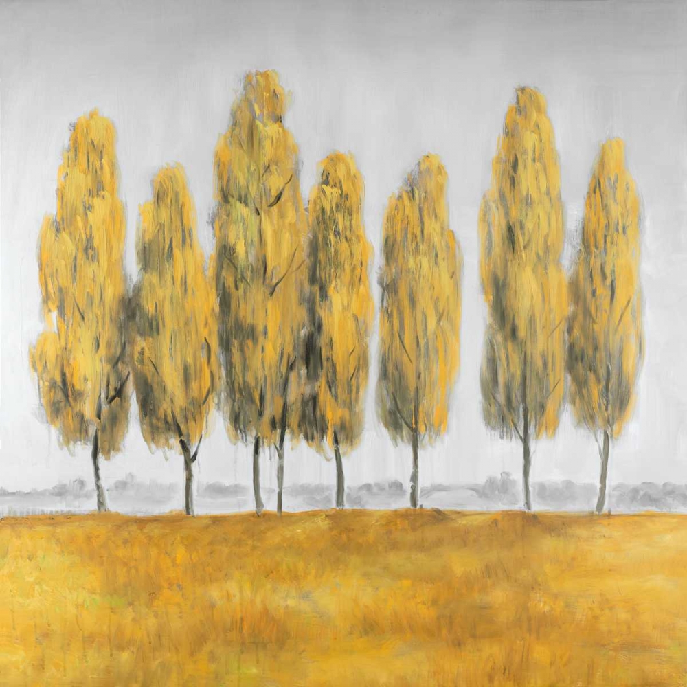 Abstract Yellow Trees art print by Atelier B Art Studio for $57.95 CAD