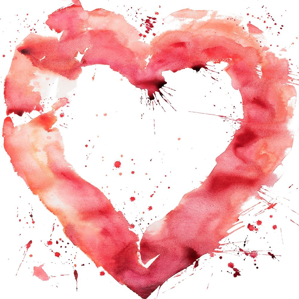 WATERCOLOR ABSTRACT HEART art print by Atelier B Art Studio for $57.95 CAD