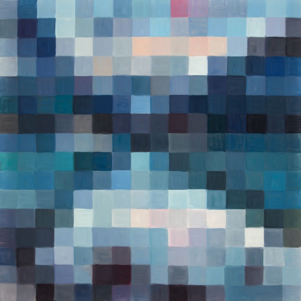 PIXELATED MOUNTAINOUS LANDSCAPE art print by Atelier B Art Studio for $57.95 CAD