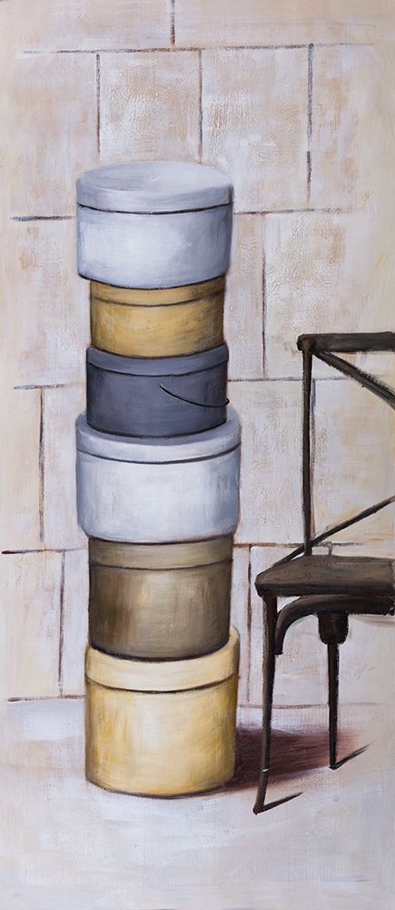 OLD HAT BOXES art print by Atelier B Art Studio for $57.95 CAD