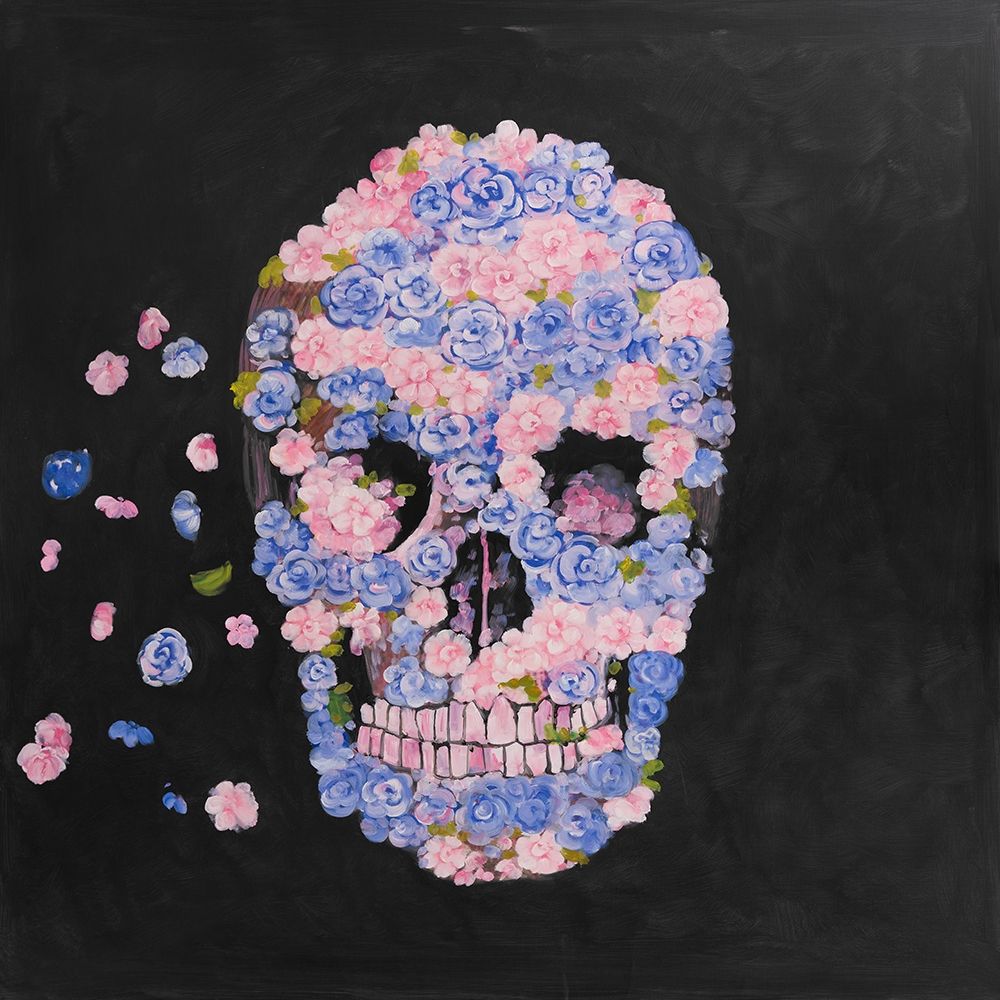 SKULL OF FLOWERS IN FLIGHT art print by Atelier B Art Studio for $57.95 CAD
