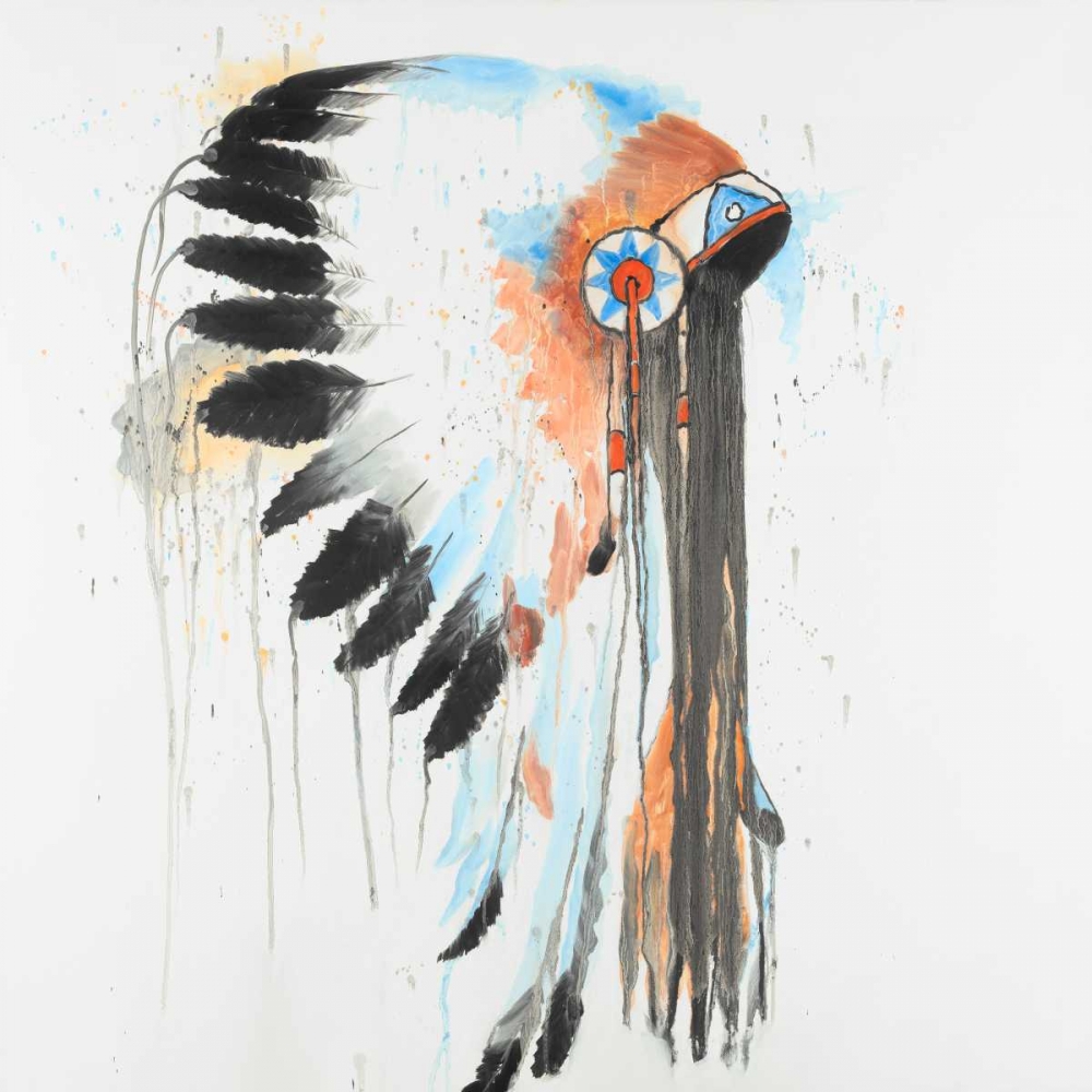 Indian War Bonnet art print by Atelier B Art Studio for $57.95 CAD