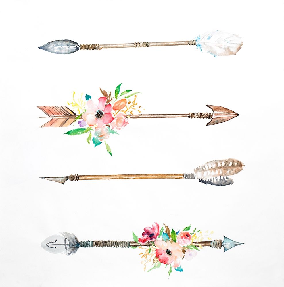FLÈCHES ET FLEURS art print by Atelier B Art Studio for $57.95 CAD