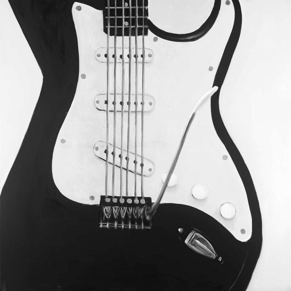 Black Electric Guitar art print by Atelier B Art Studio for $57.95 CAD