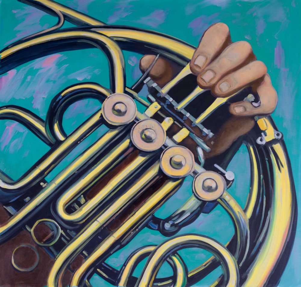 Musicien with French Horn art print by Atelier B Art Studio for $57.95 CAD