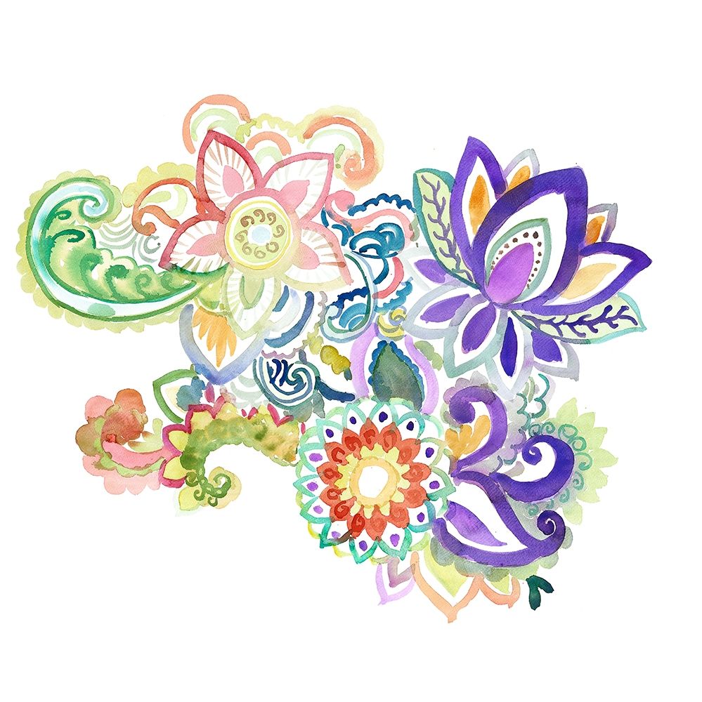 PAISLEY WATERCOLOR art print by Atelier B Art Studio for $57.95 CAD