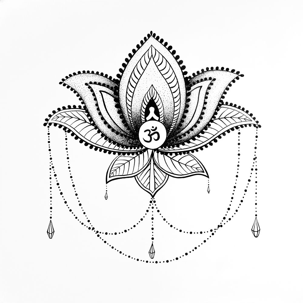 ETHNIC LOTUS ORNAMENT art print by Atelier B Art Studio for $57.95 CAD