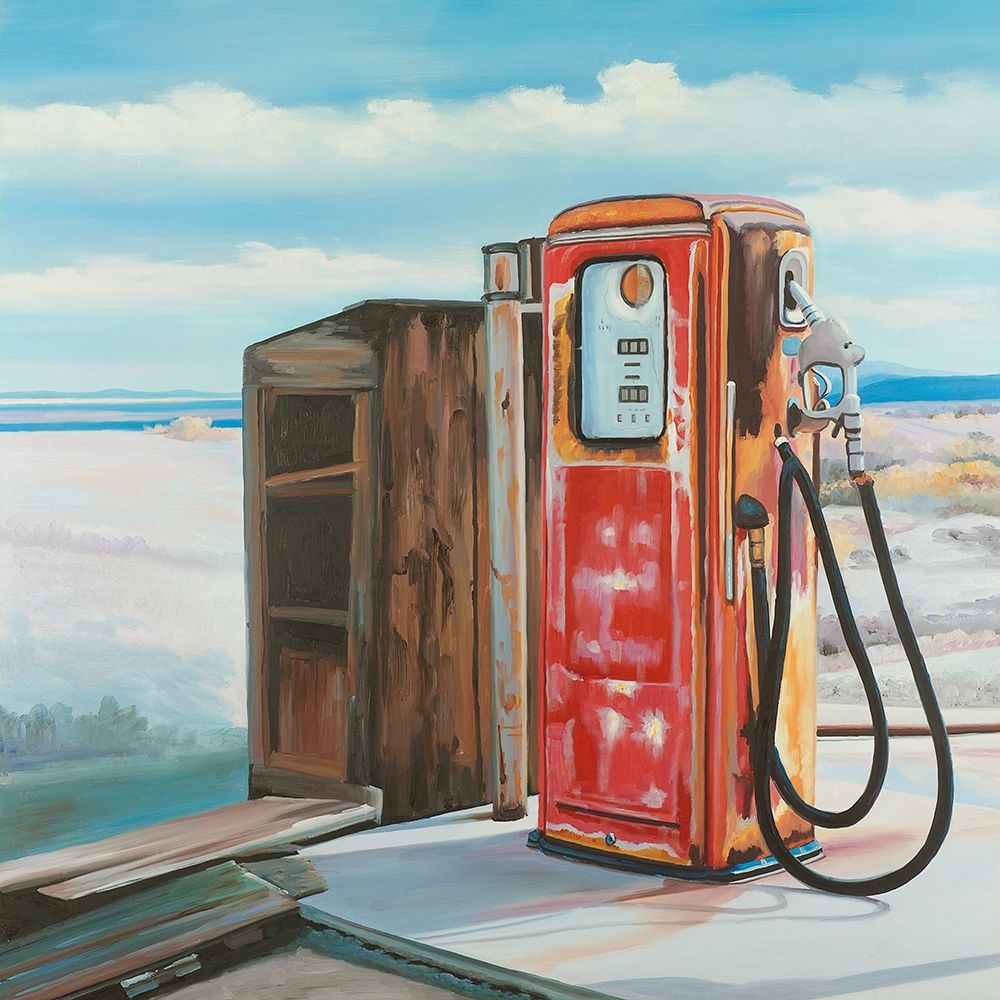 OLD GAS PUMP art print by Atelier B Art Studio for $57.95 CAD