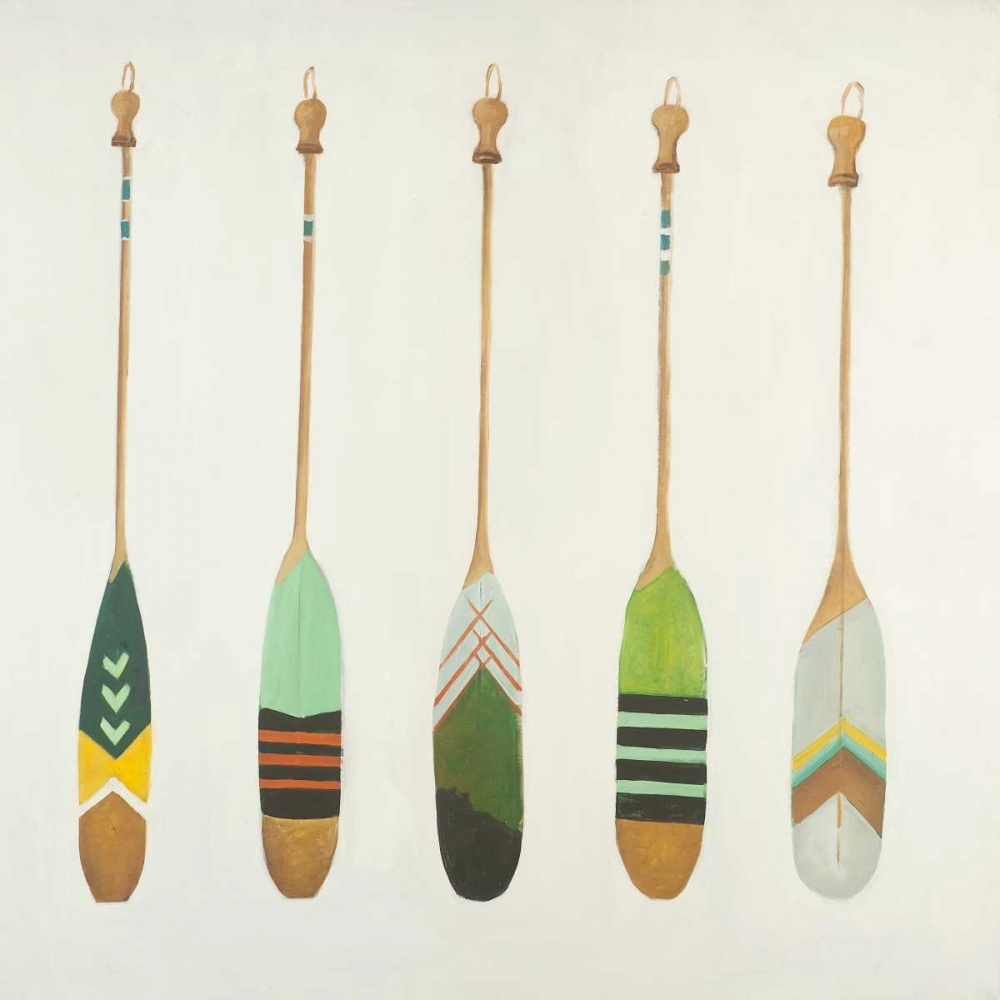 Colorful Nautical Oars art print by Atelier B Art Studio for $57.95 CAD