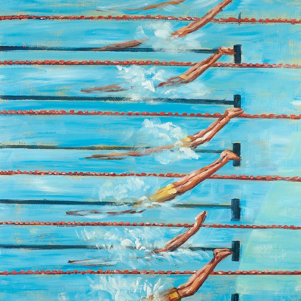 NAGEURS OLYMPIQUE art print by Atelier B Art Studio for $57.95 CAD