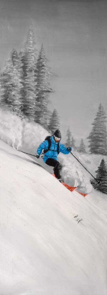 Man Skiing in Mountain art print by Atelier B Art Studio for $57.95 CAD