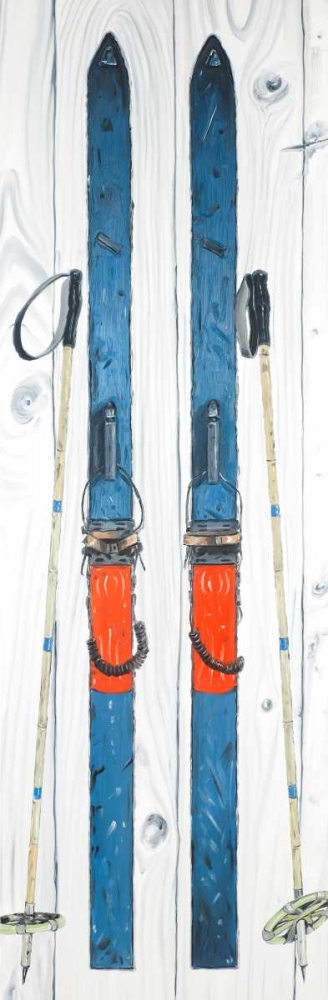 Vintage Blue Ski art print by Atelier B Art Studio for $57.95 CAD