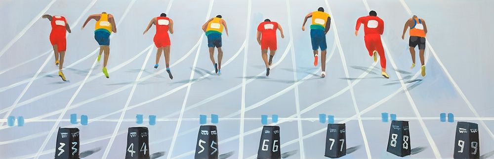 Race of 10 meters art print by Atelier B Art Studio for $57.95 CAD