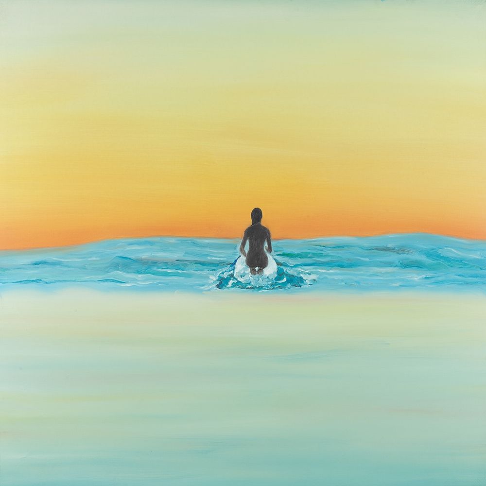 A Surfer Swimming by Dawn art print by Atelier B Art Studio for $57.95 CAD