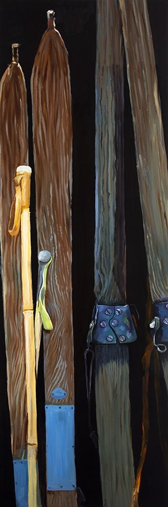 OLD SKIS art print by Atelier B Art Studio for $57.95 CAD