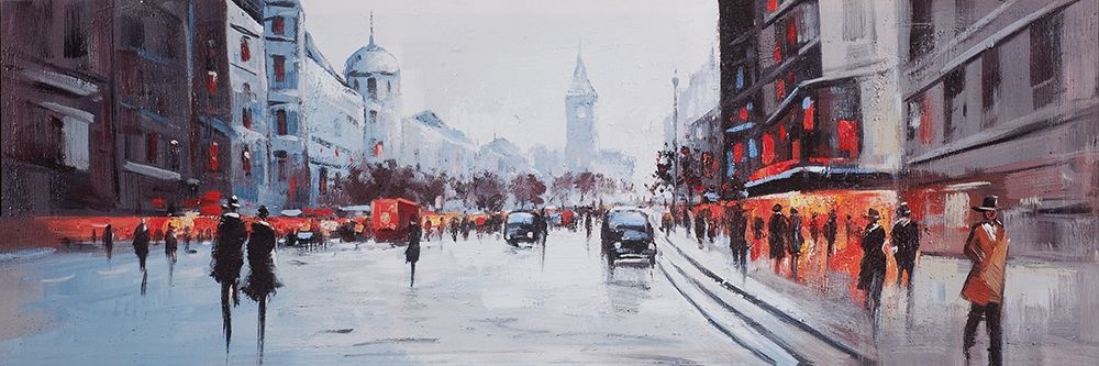 STREET SCENE WITH CARS art print by Atelier B Art Studio for $57.95 CAD