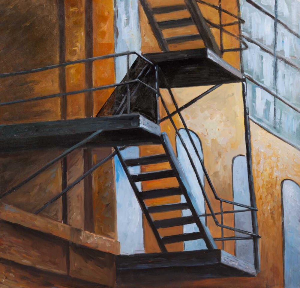 Apartment Building Escape in NYC art print by Atelier B Art Studio for $57.95 CAD