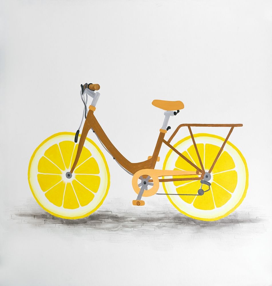 LEMON WHEEL BIKE art print by Atelier B Art Studio for $57.95 CAD