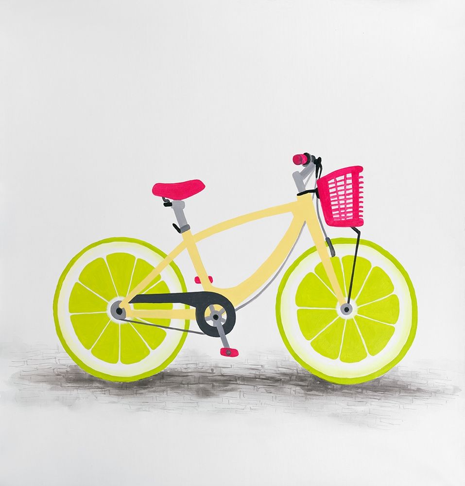 LIME WHEEL BIKE art print by Atelier B Art Studio for $57.95 CAD
