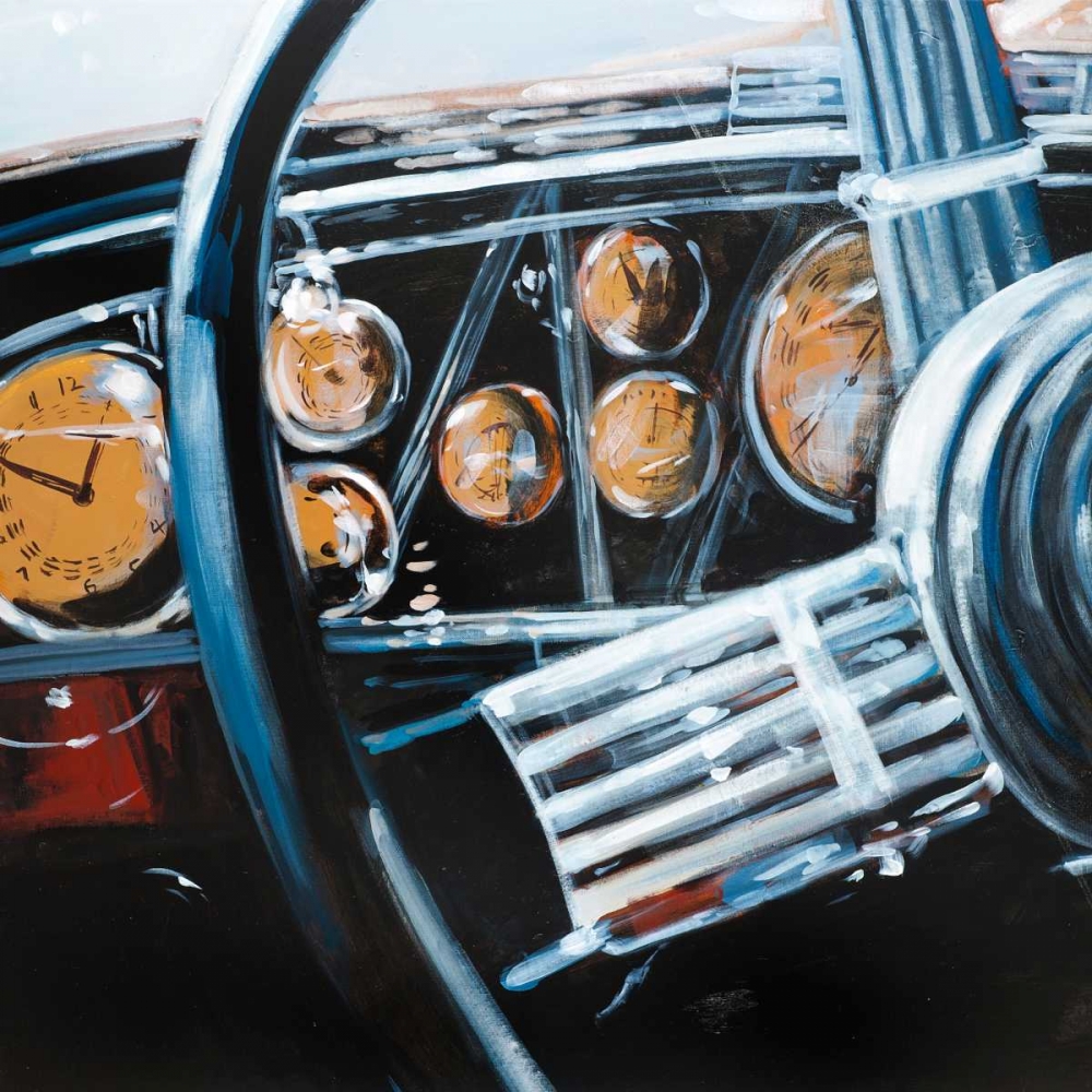 Vintage Car Interior art print by Atelier B Art Studio for $57.95 CAD