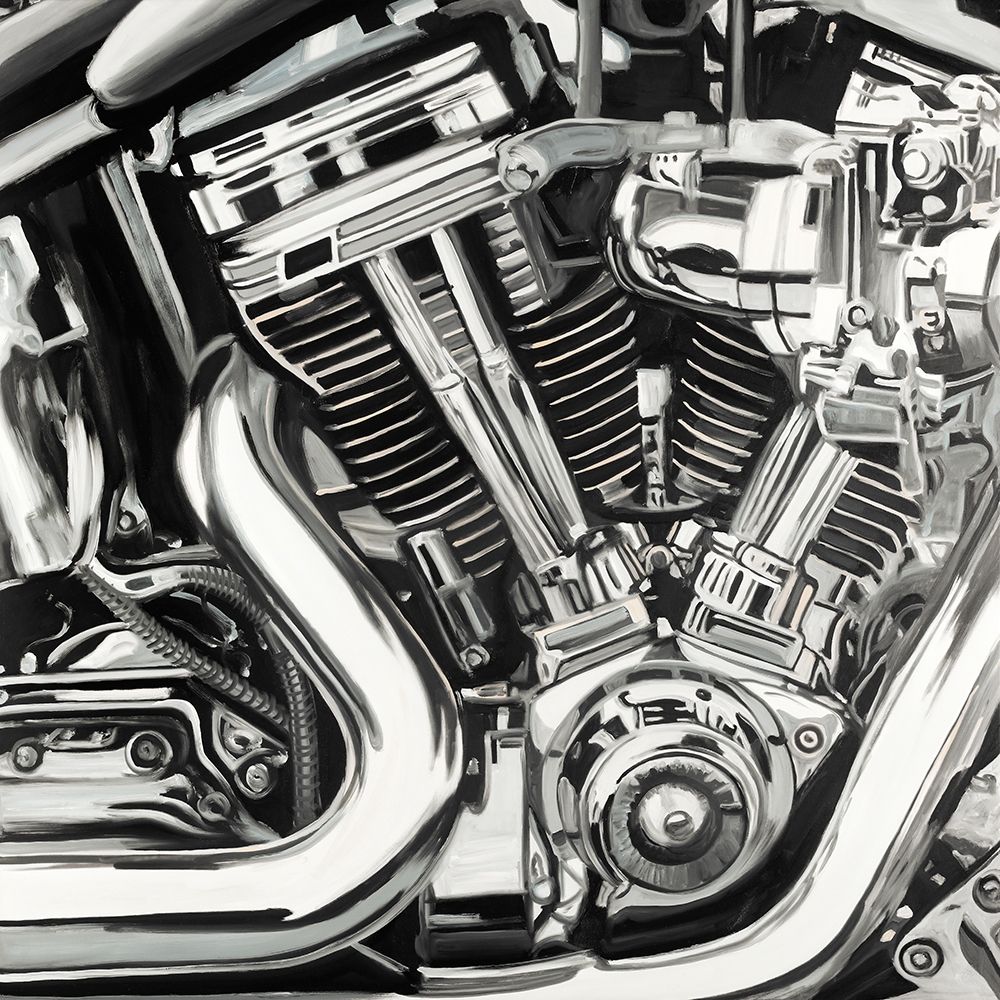 Mechanism of a Motorcycle art print by Atelier B Art Studio for $57.95 CAD