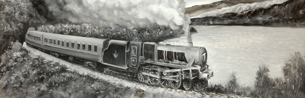Vintage Locomotive Passenger art print by Atelier B Art Studio for $57.95 CAD