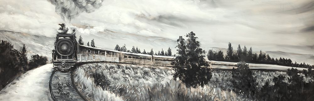 Steam Engine Train art print by Atelier B Art Studio for $57.95 CAD