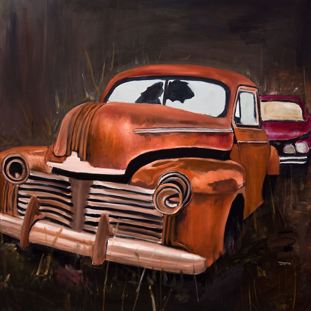 OLD CAR CRASH BY NIGHT art print by Atelier B Art Studio for $57.95 CAD