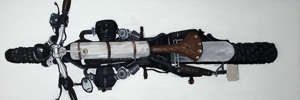 OVERHEAD VIEW OF A MOTORCYCLE art print by Atelier B Art Studio for $57.95 CAD