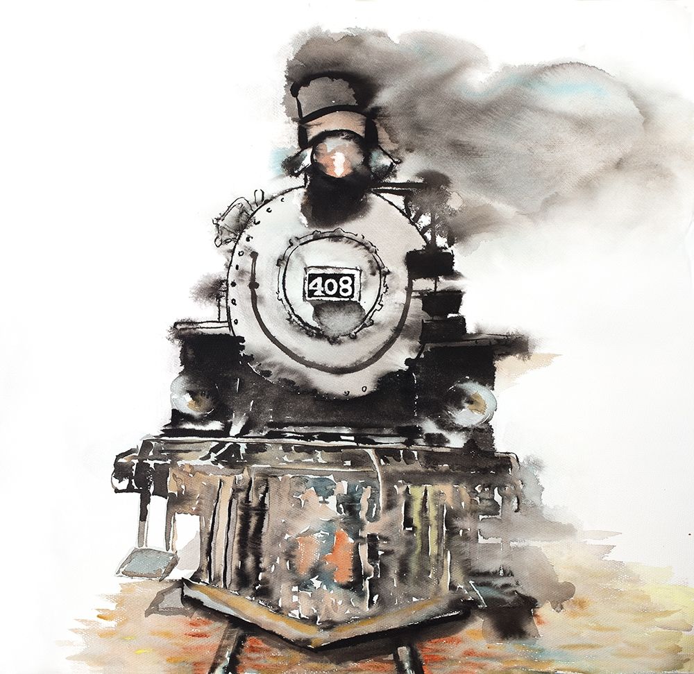 VINTAGE TRAIN art print by Atelier B Art Studio for $57.95 CAD