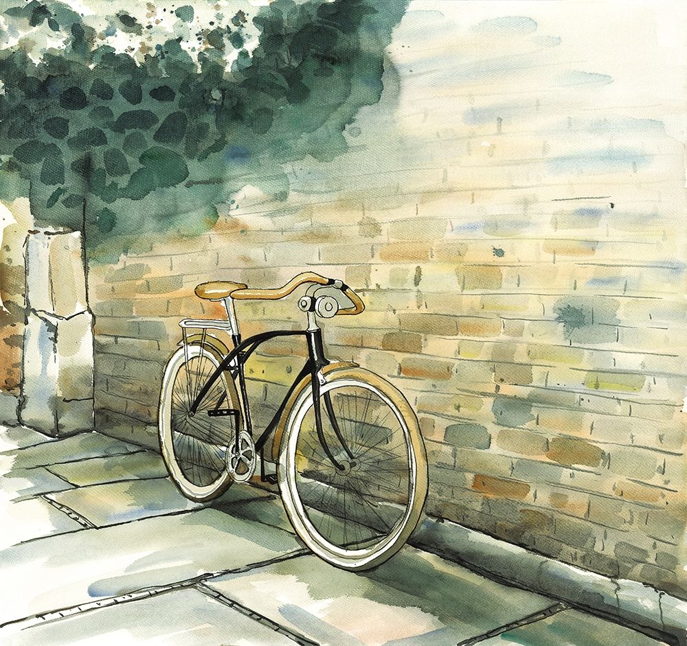 OLD URBAN BICYCLE art print by Atelier B Art Studio for $57.95 CAD