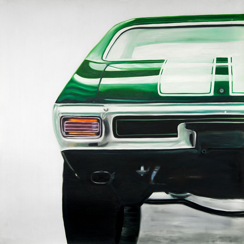 CLASSIC DARK GREEN CAR art print by Atelier B Art Studio for $57.95 CAD