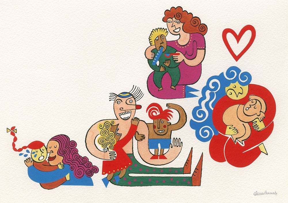 Parents at Childrens Care art print by Elena Cannas for $57.95 CAD