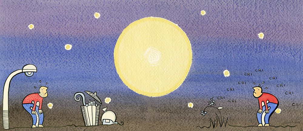 Wash and Listen to the Crickets Under the Full Moon II art print by Elena Cannas for $57.95 CAD