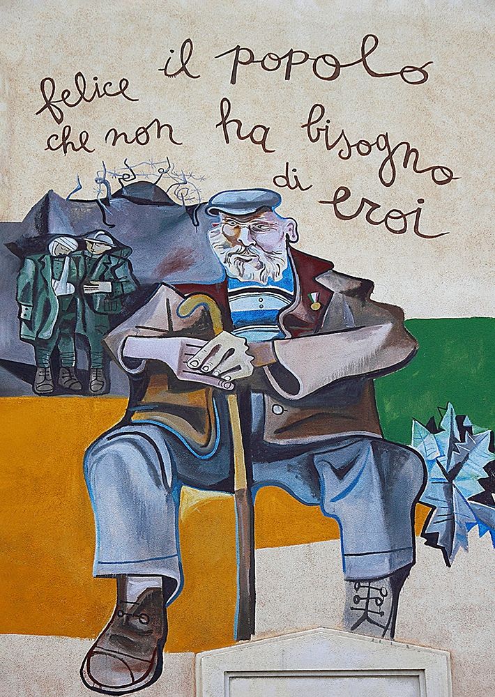 Orgosolo-heroes-happy-people-murals art print by Salvatore Esposito for $57.95 CAD